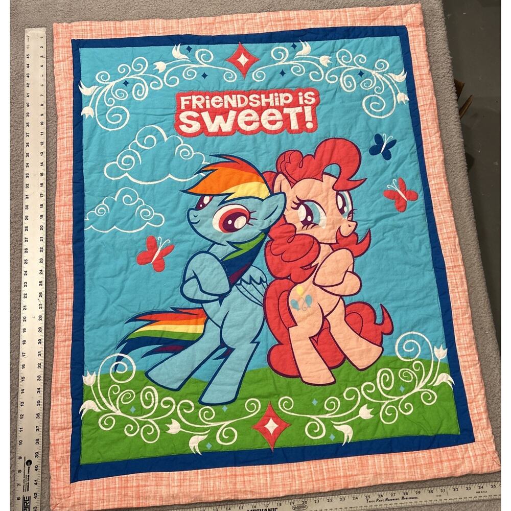 Rare Handsewn- My Little Pony Rainbow Dash Twilight Sparkle Pinkie Pie 45” X 35”
